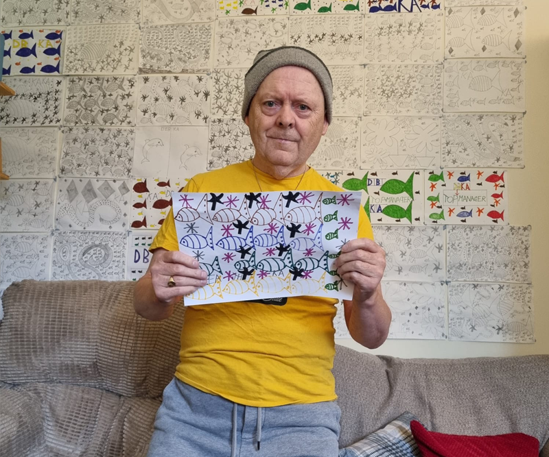 Kenny and his drawings